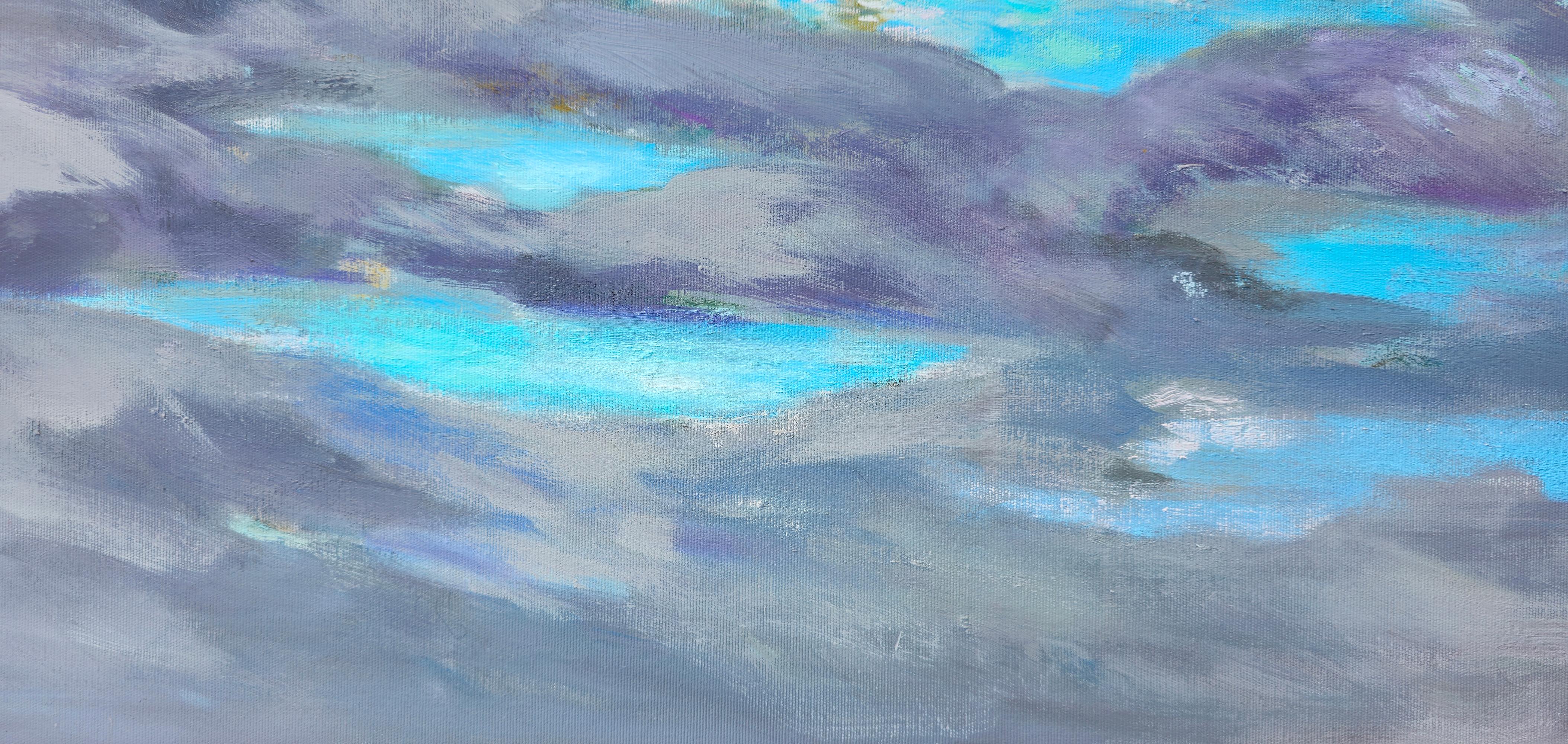 At the Beach, Impressionismus, Original-Ölgemälde, Unikat – Painting von Ara H. Hakobyan