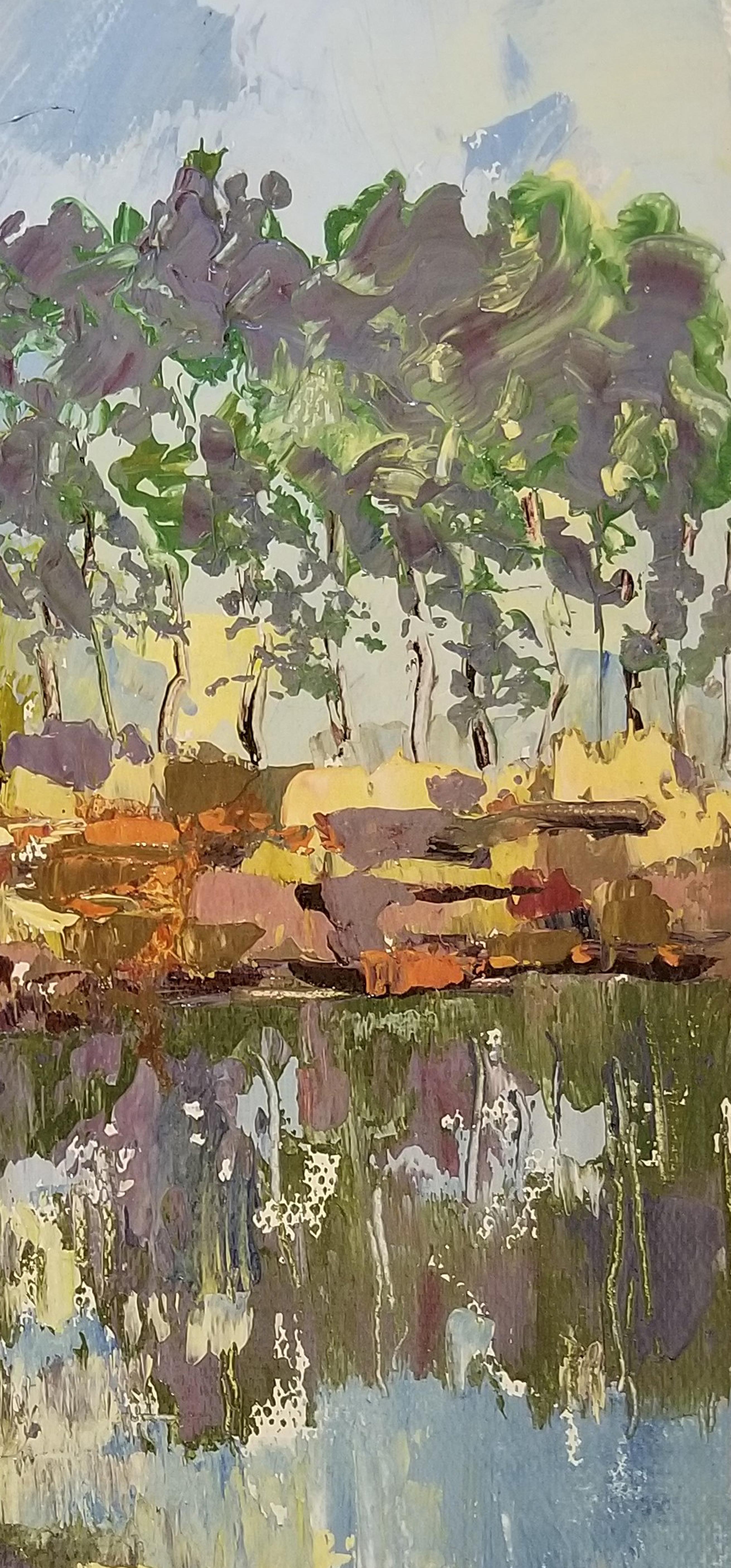 Autunno, Pittura a olio originale, Pezzo unico - Painting di Ara H. Hakobyan