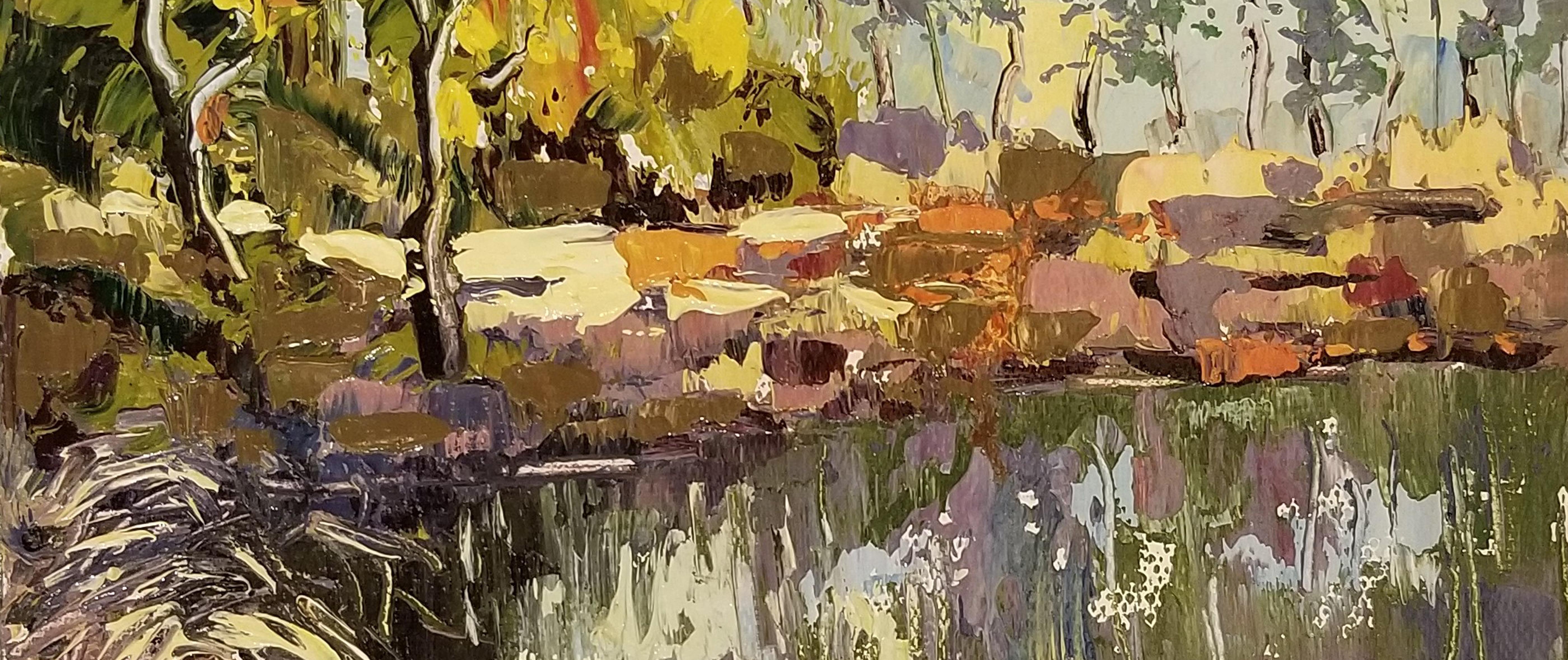 Autunno, Pittura a olio originale, Pezzo unico - Painting Accademia di Ara H. Hakobyan
