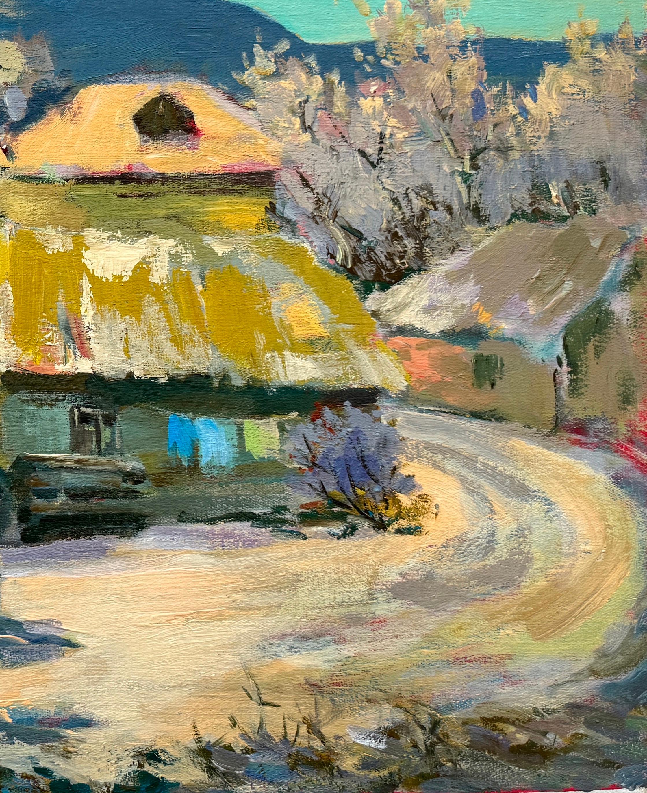 Invierno lleno de color, Impresionismo paisajístico, Pintura original, Único en su especie - Painting de Ara H. Hakobyan