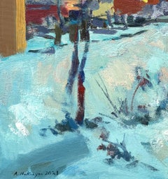 Conversation, figurative, Impressionism, Original oil Painting, One of a Kind