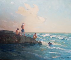 Gulls, Original-Ölgemälde, Unikat