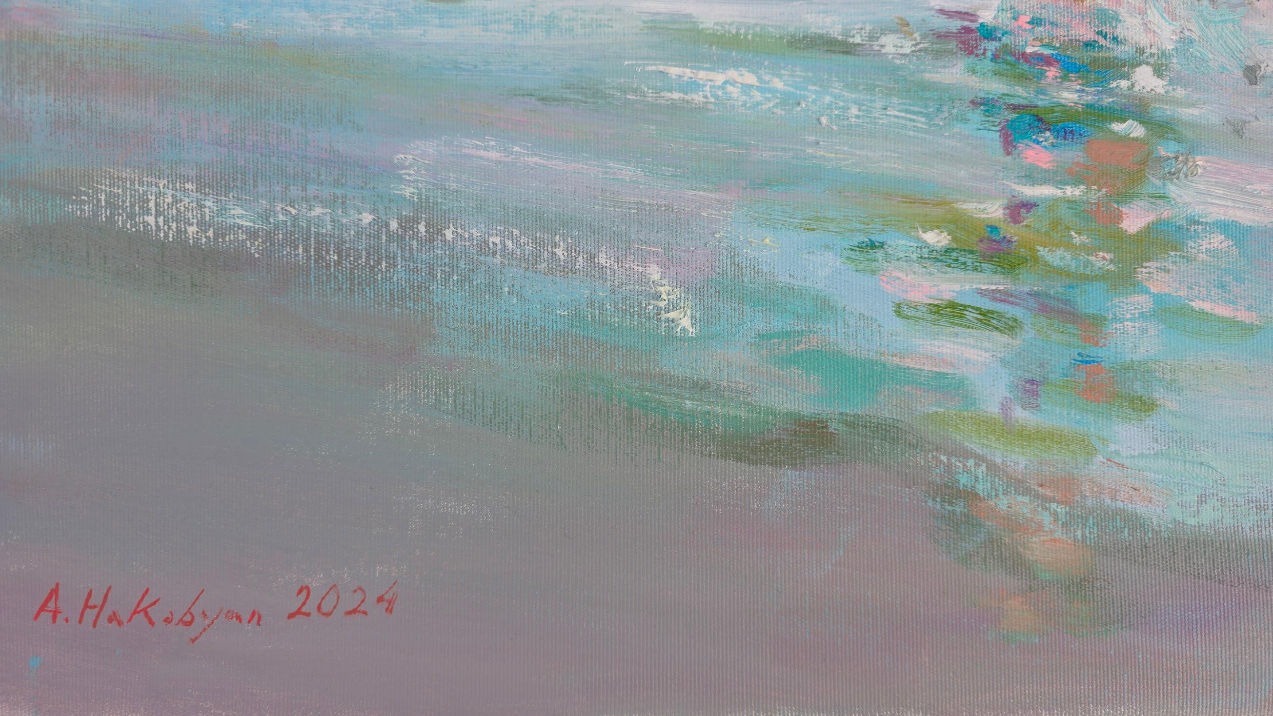 Ocean Breeze, Impressionism, Original oil Painting, One of a Kind For Sale 2