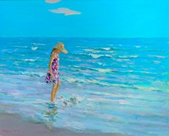 Ocean Breeze, Impressionismus, Original-Ölgemälde, Unikat