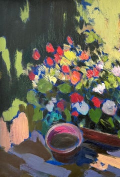 Roses, Blumen, Impressionismus, Original-Ölgemälde, Unikat