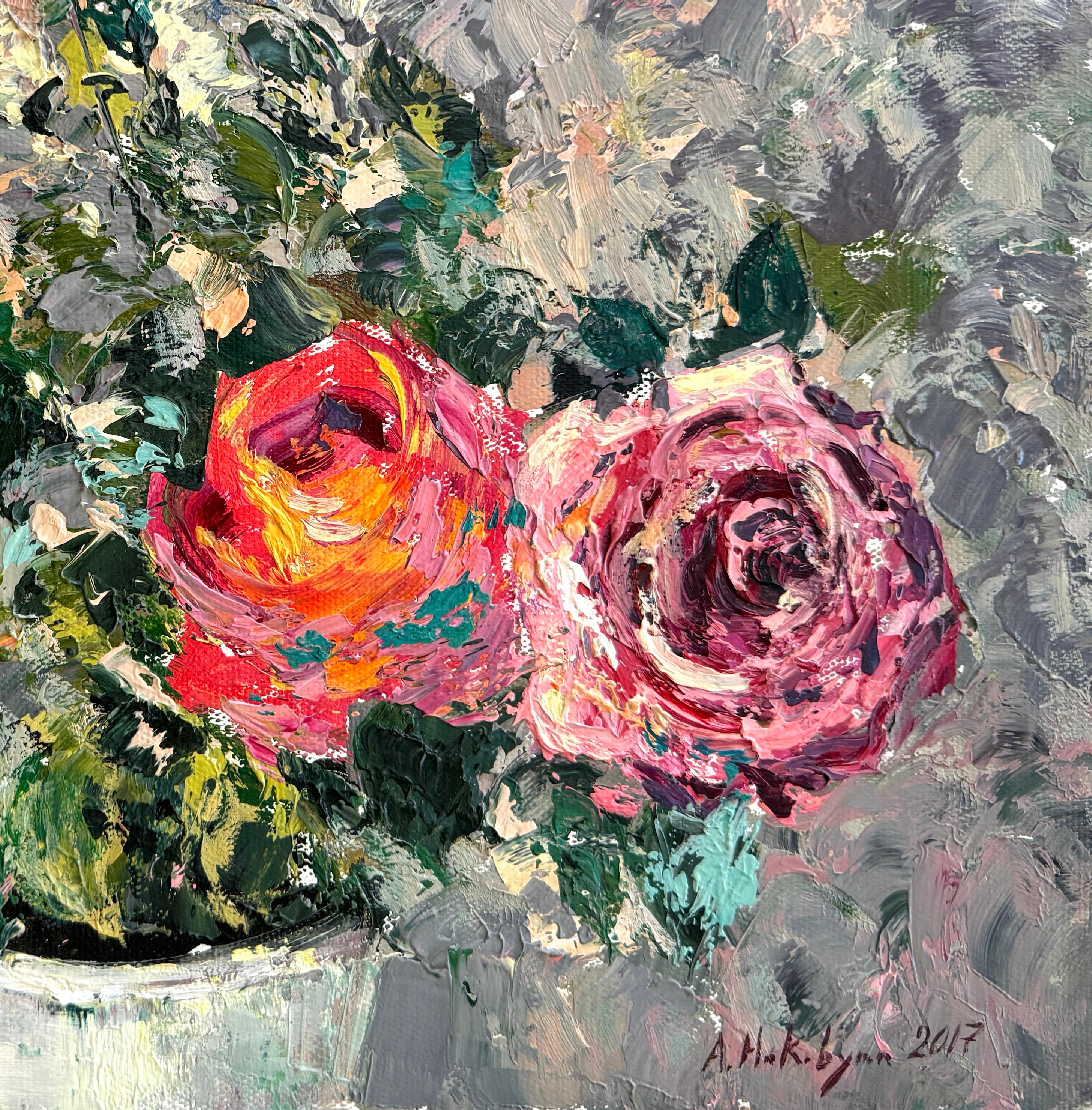 Artist: Ara H. Hakobyan
Work: Original Oil Painting, Handmade Artwork, One of a Kind
Medium: Oil on Canvas
Year: 2017
Style: Impressionism
Title: Roses
Size: 12