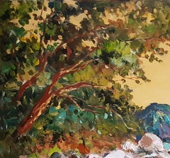 Stony Beach, Cliffs, Impressionism Original Painting, One of a Kind