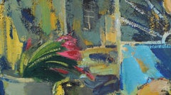 The Sunflowers Seller, Figurative, Original oil Painting, One of a Kind