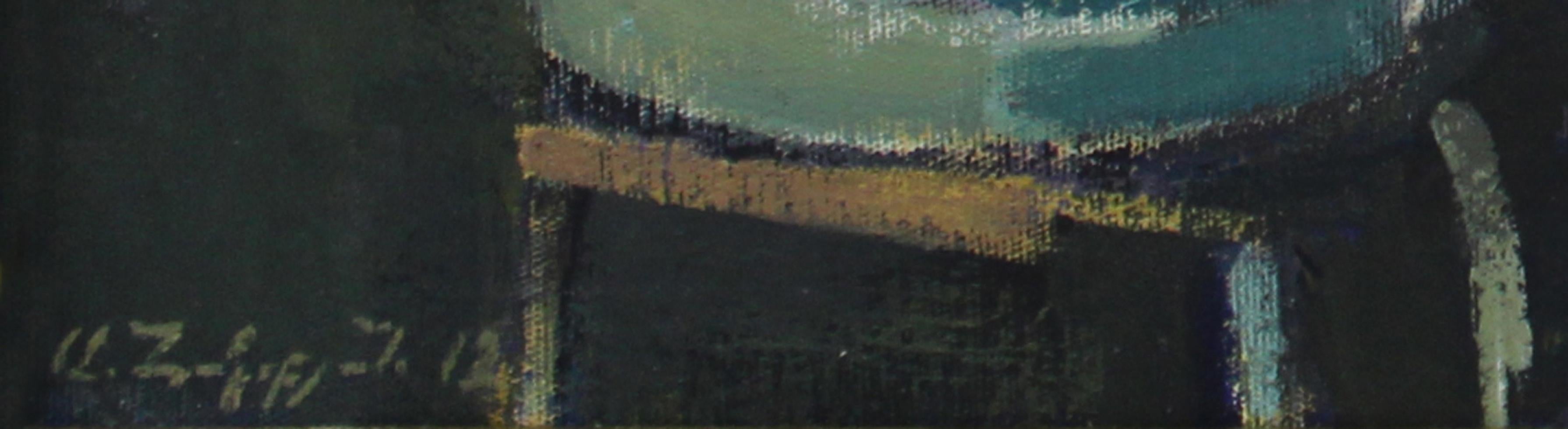 El vendedor de girasoles, Figurativo, Pintura al óleo original, Único - Landscape Painting Negro de Ara H. Hakobyan