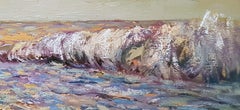 The Wave, Coastal, Impressionism, Original Oil Painting, One of a Kind