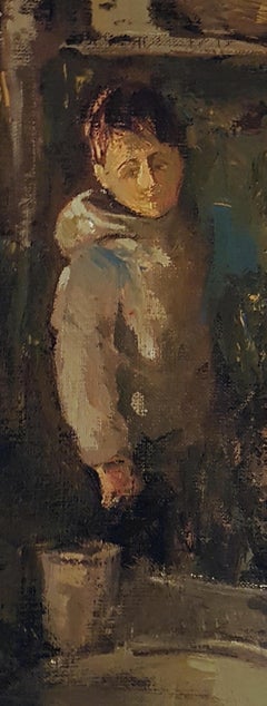 Waiting, Figurative Art, Original oil Painting, One of a Kind