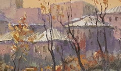 Winter Landscape Impressionism, Original oil Painting, One of a Kind