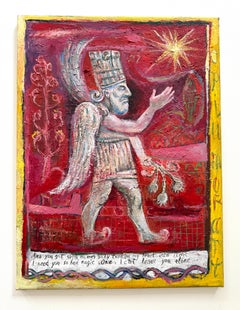 Sky Walking, Contemporary Art, Original oil Painting, Ready to Hang