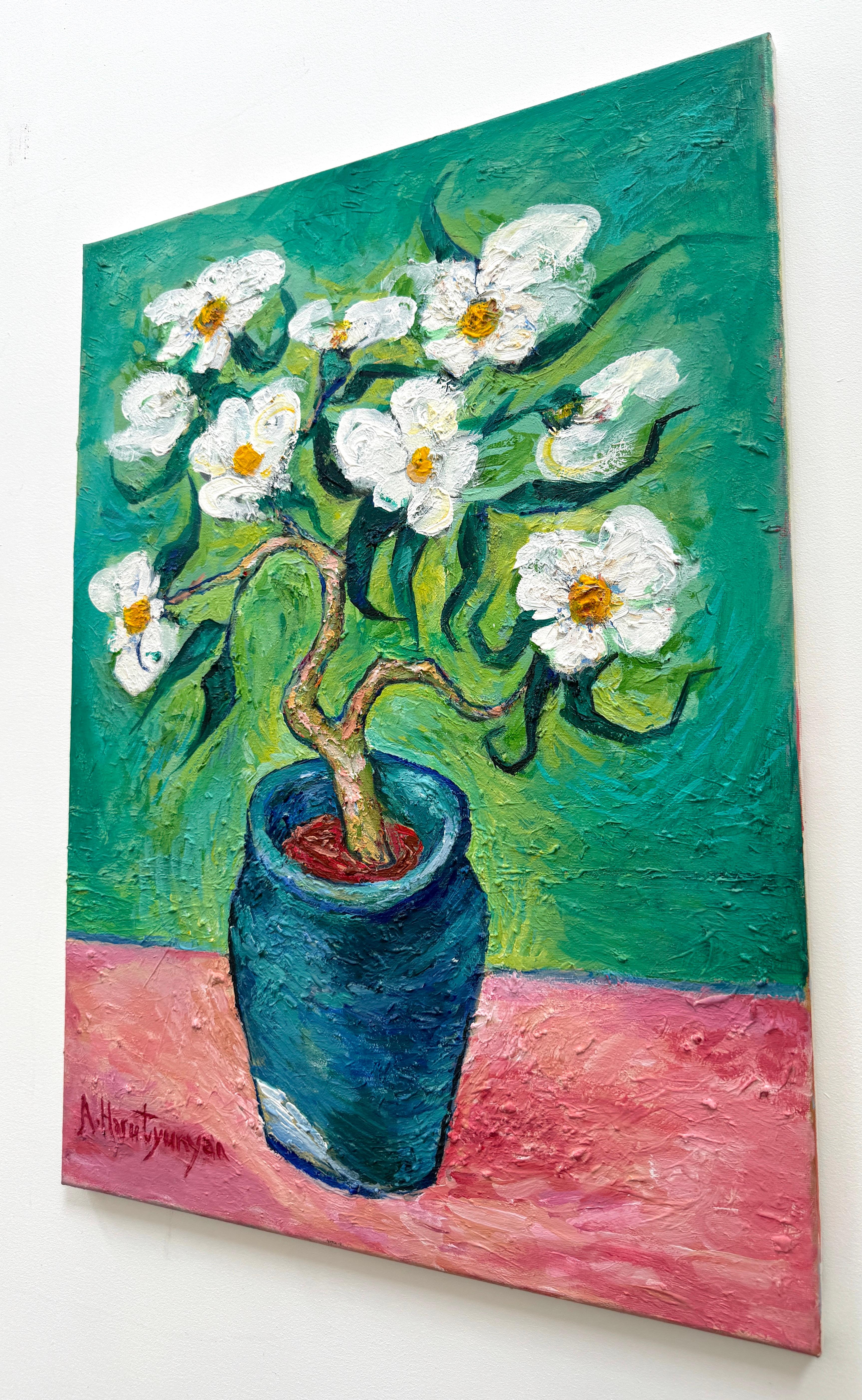 Van Gogh Flowers, Contemporary Art, Original oil Painting, Ready to Hang For Sale 2