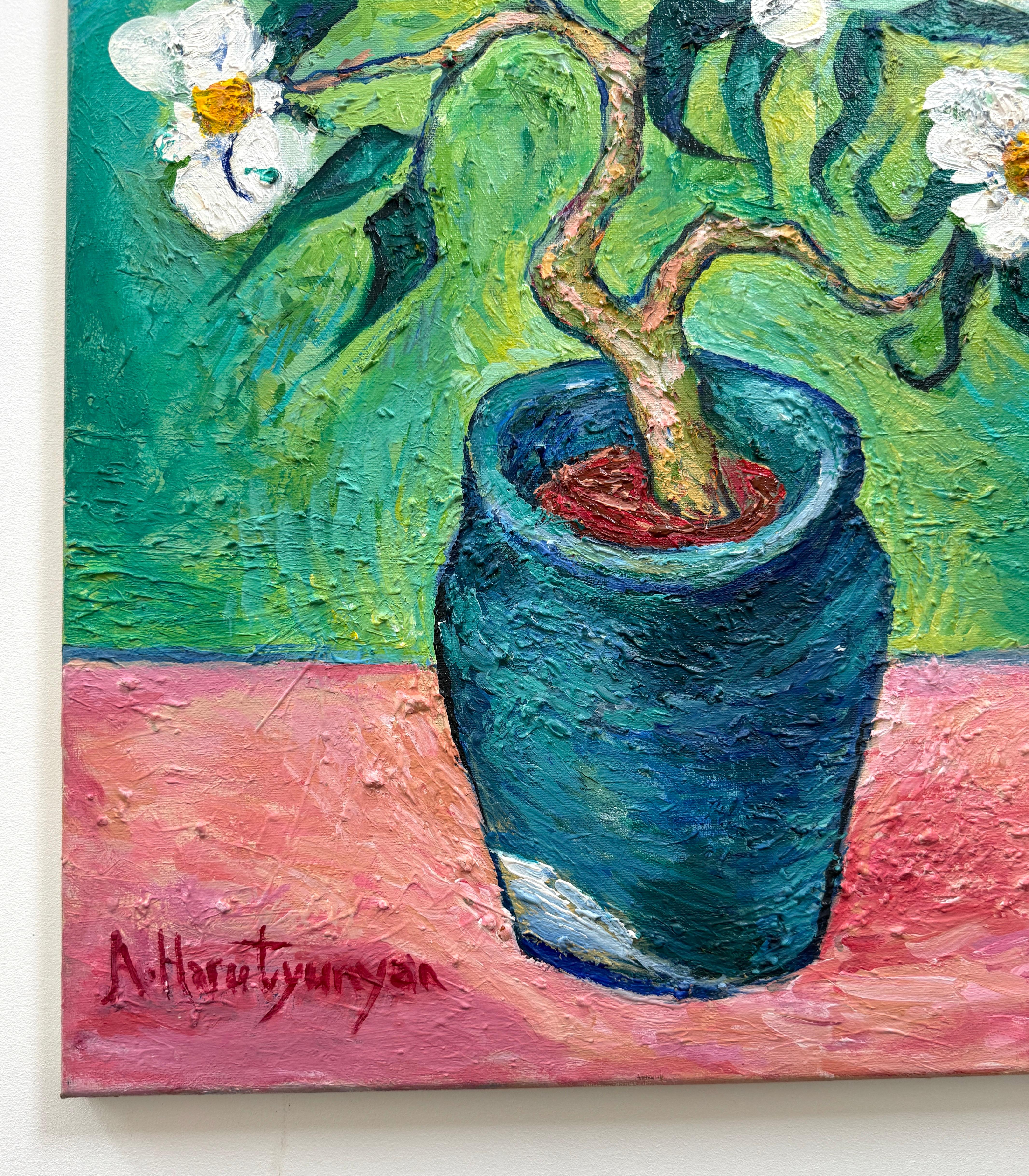 Fiori di Van Gogh, Arte contemporanea, Pittura ad olio originale, pronta da appendere in vendita 1