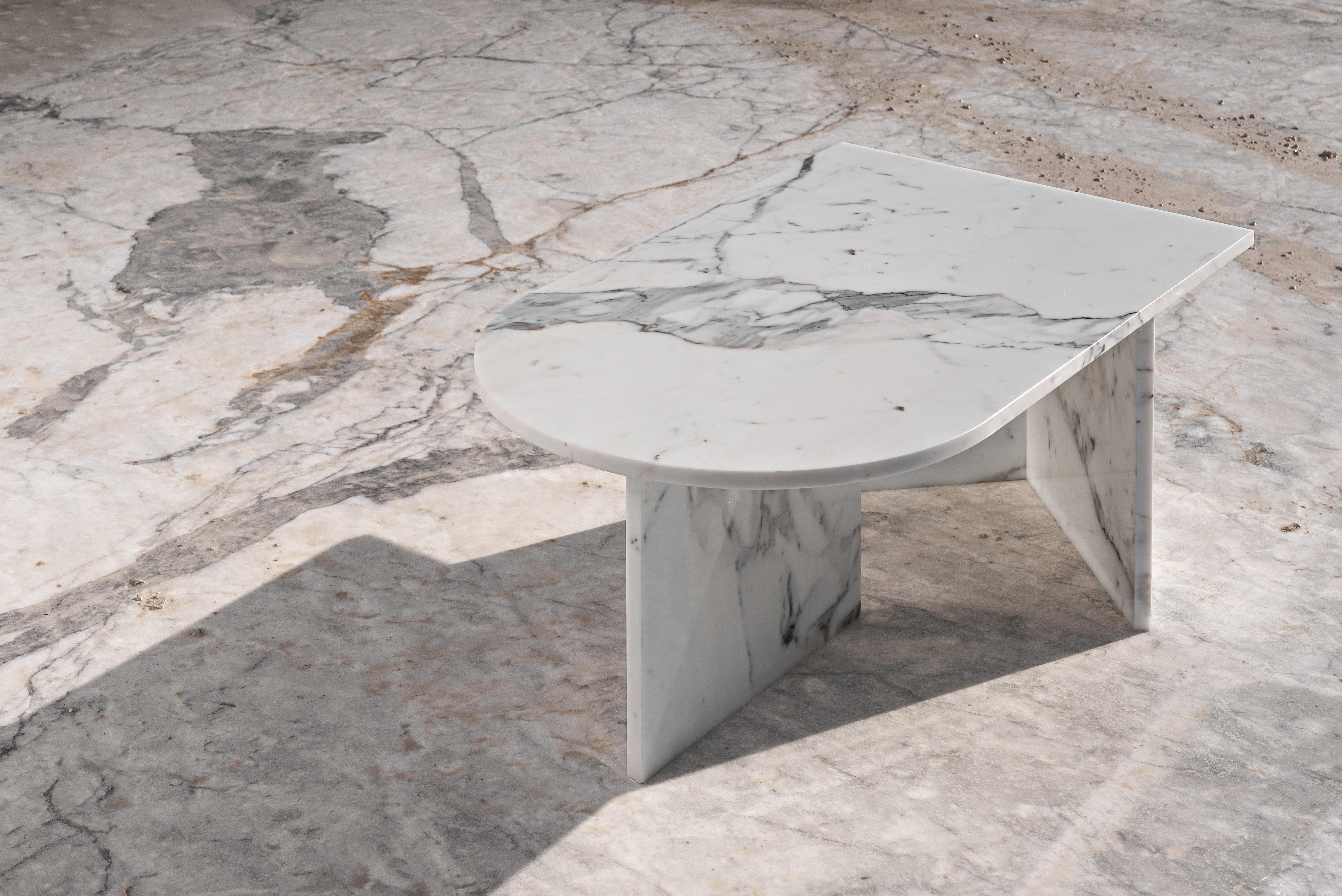 British Ara Marble Coffee Table by Edition Club For Sale