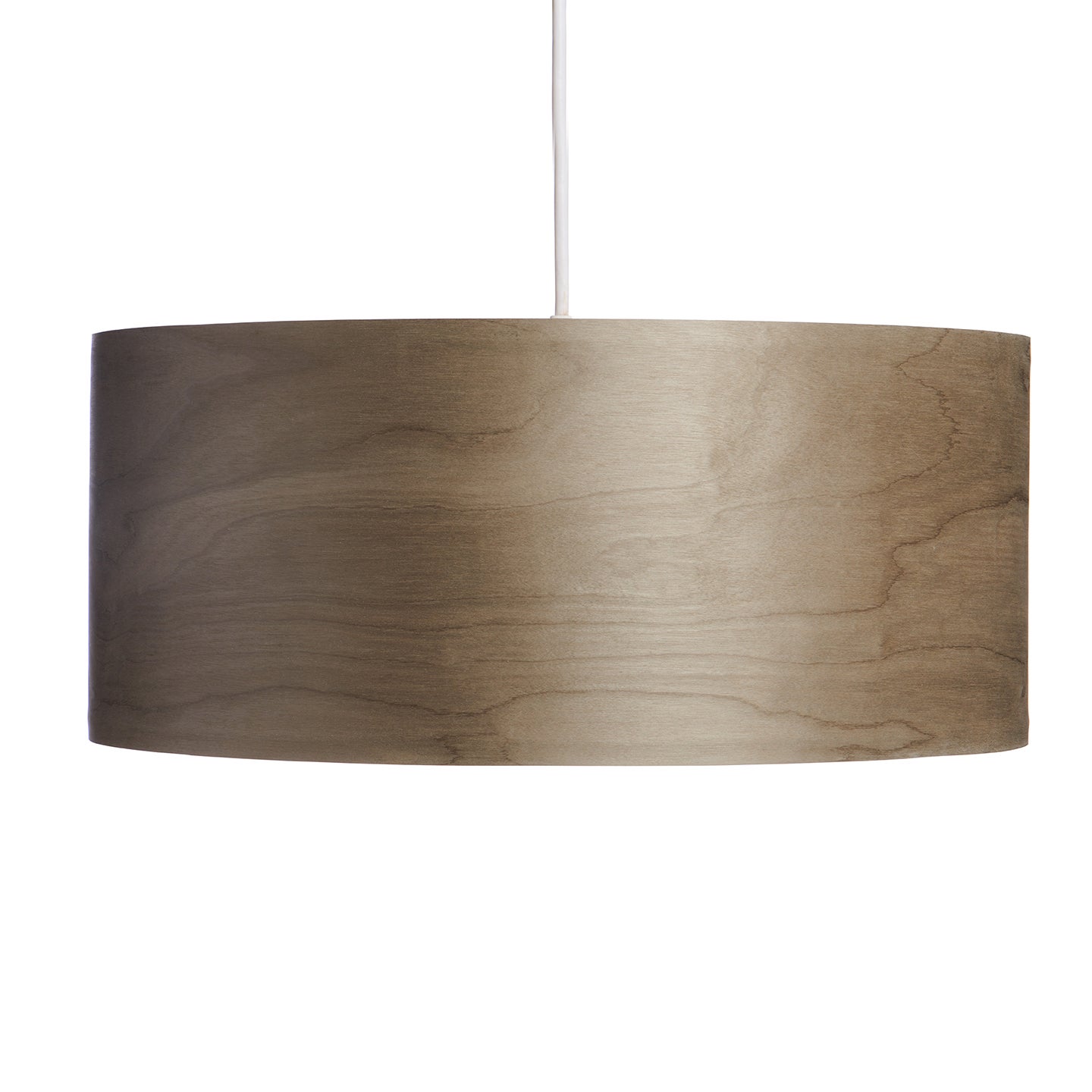 ARA Mid-Century Modern Wood Veneer 14.5" Drum Pendant For Sale at 1stDibs