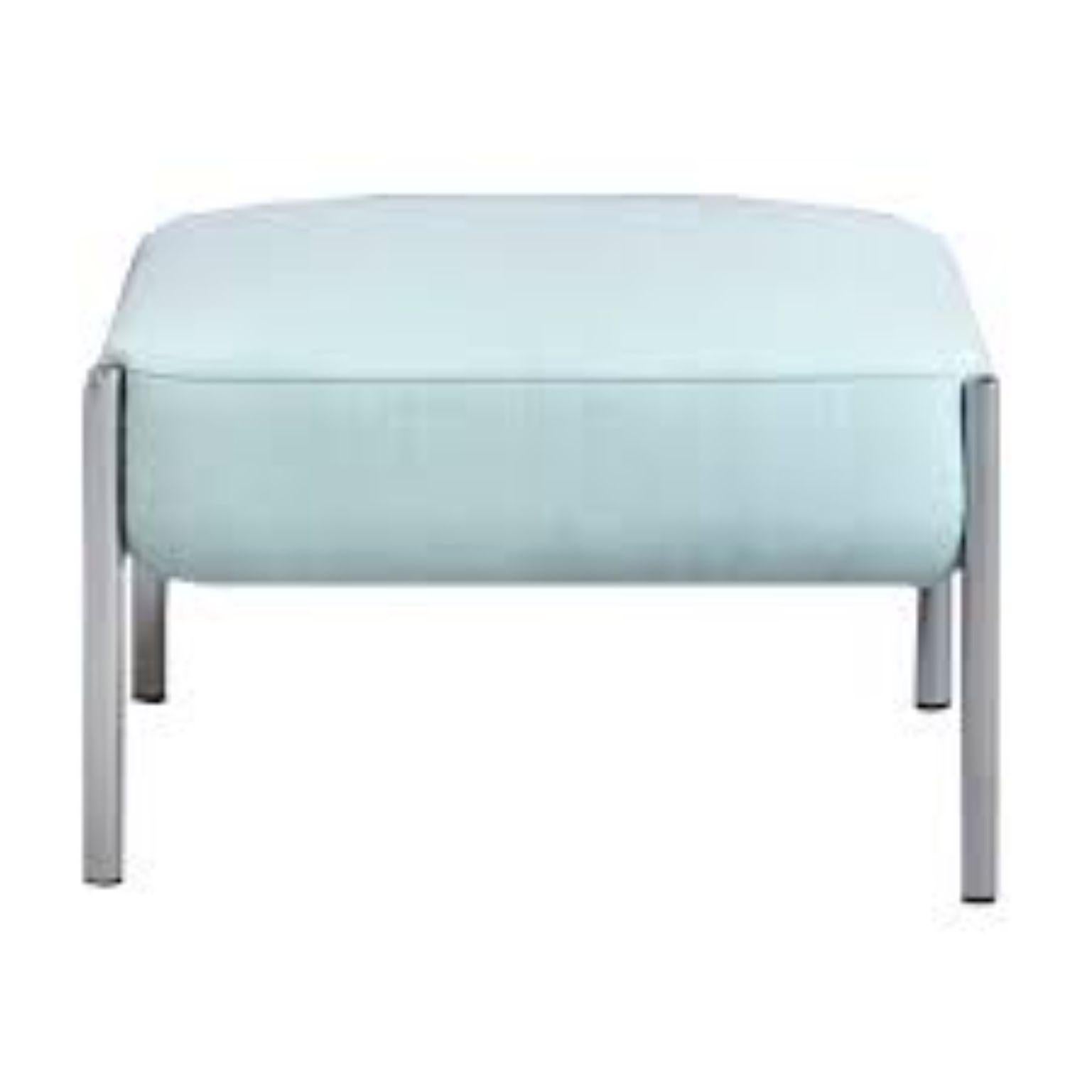 Ara ottoman, blue & chrome by Pepe Albargues
Dimensions: W70, D62, H45
Materials: Base pine wood
Foam CMHR (high resilience and flame retardant) for all our cushion filling systems
Painted iron legs

Also available: Different colors,