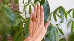 ARA Ruby 24 Karat Yellow Gold Cocktail Ring