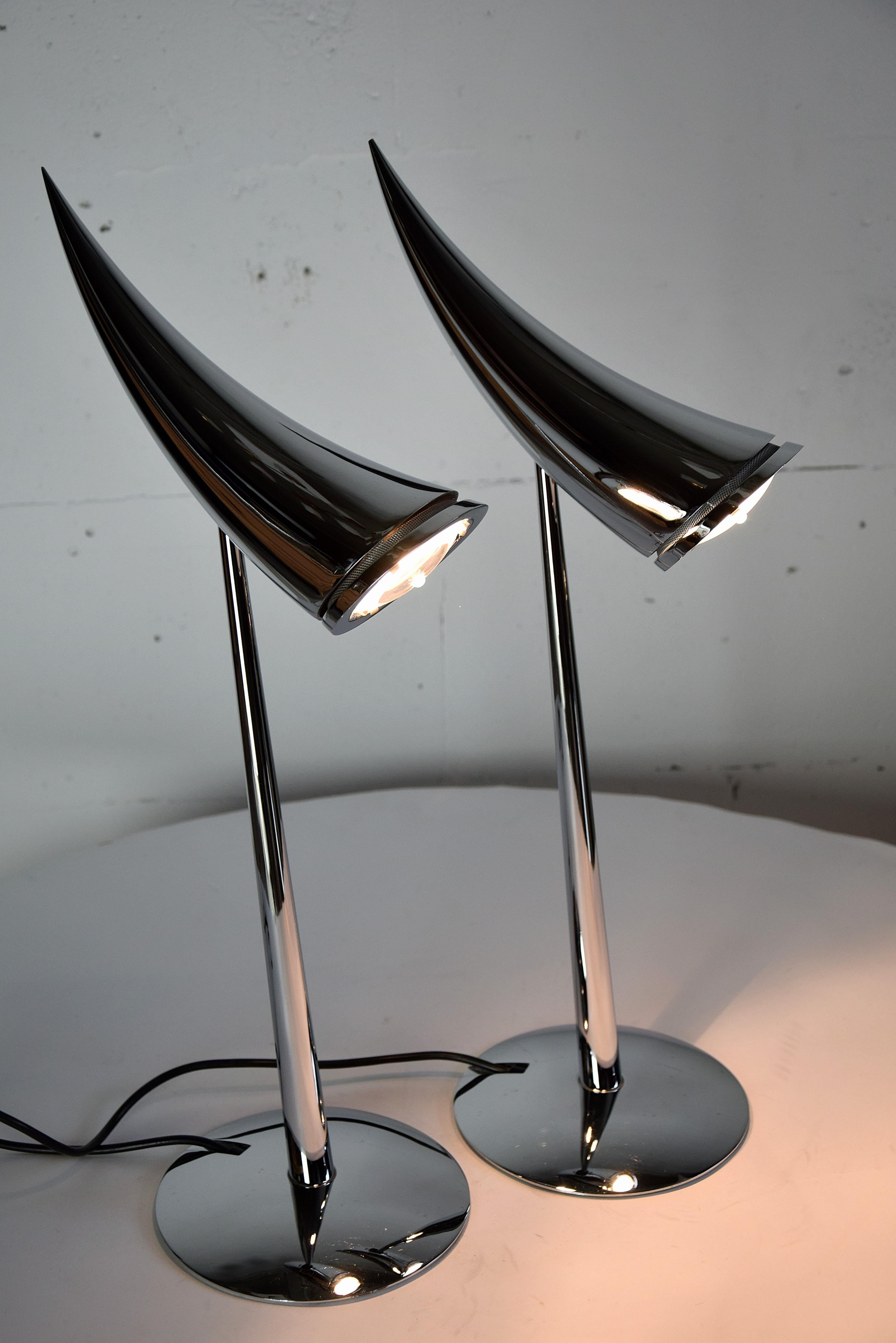 Late 20th Century Ara Table Lamps by Philippe Starck for Flos, 1988 For Sale