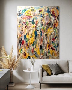 Rhythm of Time Contemporary Art Avant- Garde Original Painting Ready to Hang