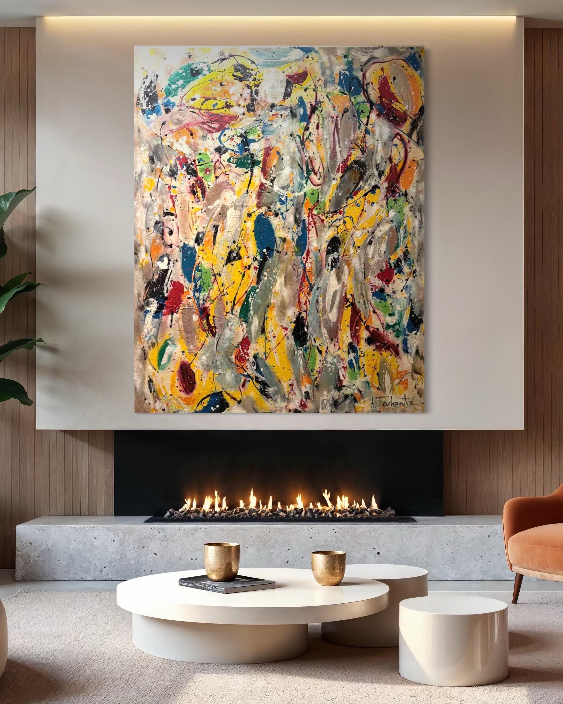 Pittura originale d'arte contemporanea Avant Garde di grandi dimensioni, pronta da appendere
Artista: A for Ara Tevkantz
Titolo: Il ritmo del tempo
Mezzo: Olio su tela
Anno: 2020
Stile: Arte astratta, Avant Garde
Dimensioni: 77