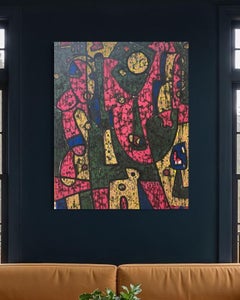 She Contemporary Art Avant- Garde Original Painting Ready to Hang