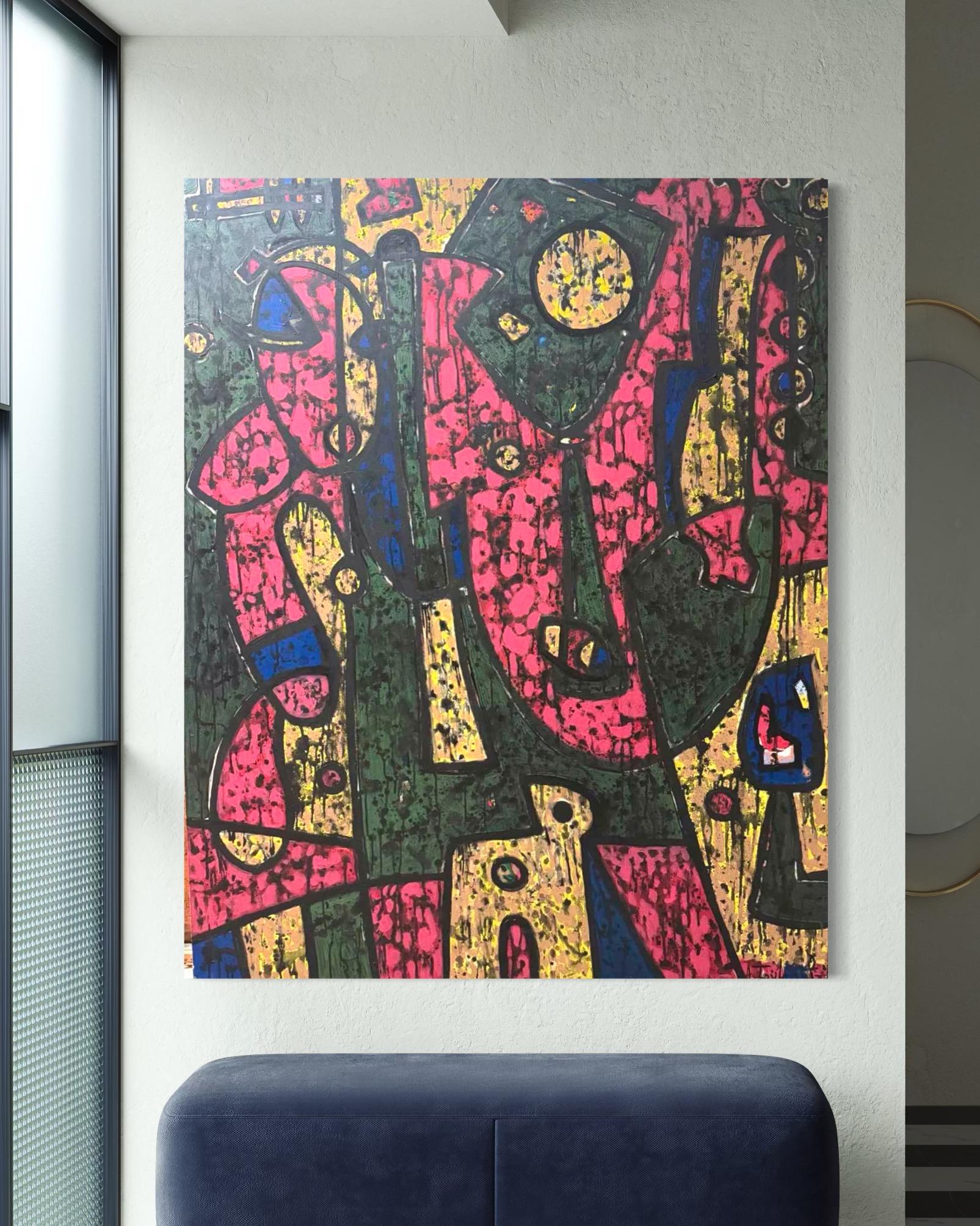 Sie Contemporary Art Avant Garde Originalgemälde hängefertig (Impressionismus), Painting, von Ara Tevkantz