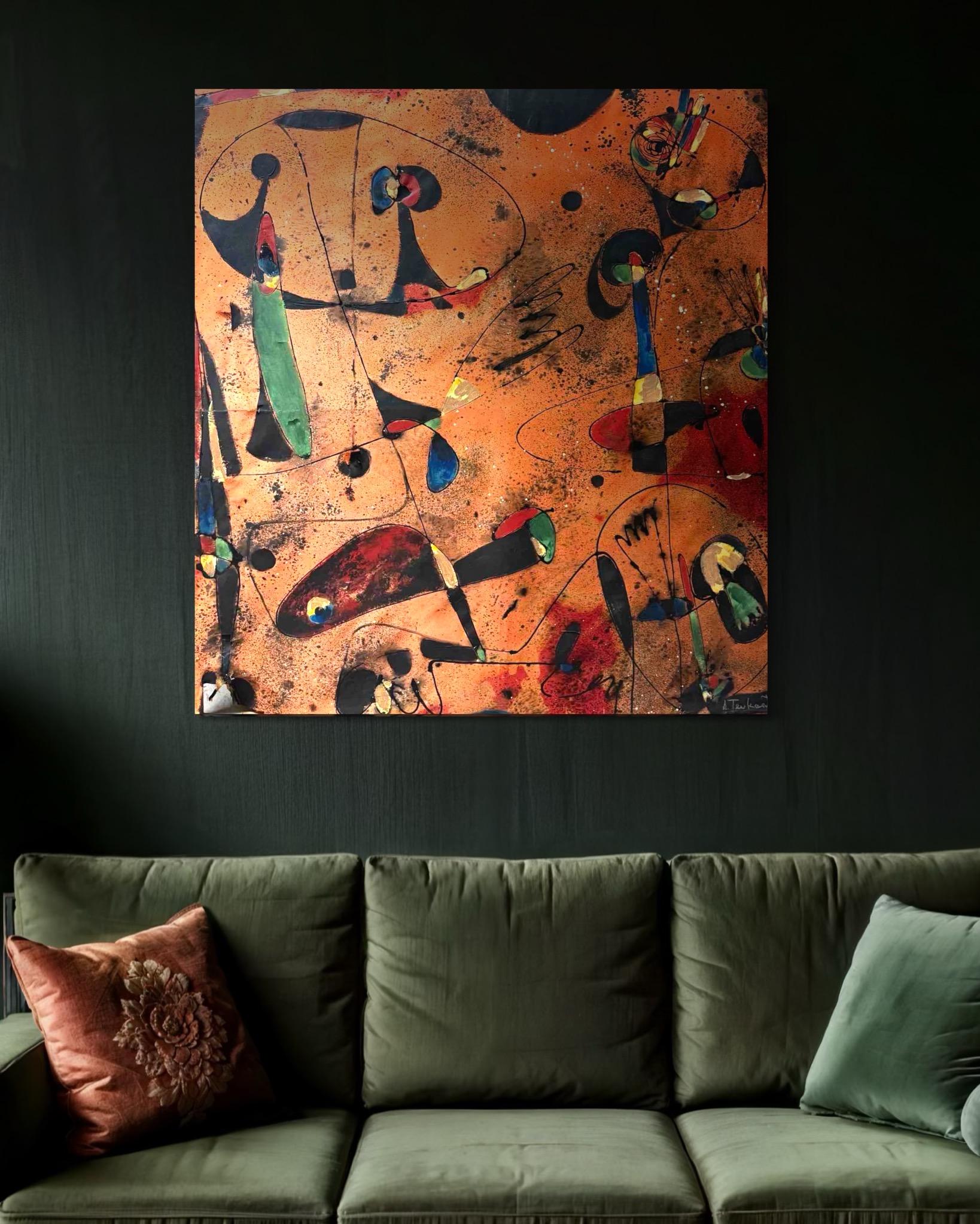 The Shape of Sound Zeitgenössische Kunst Avant Garde Originalgemälde Aufhängefertig (Impressionismus), Painting, von Ara Tevkantz