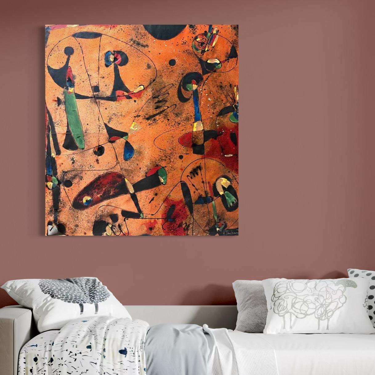 The Shape of Sound Zeitgenössische Kunst Avant Garde Originalgemälde Aufhängefertig im Angebot 1