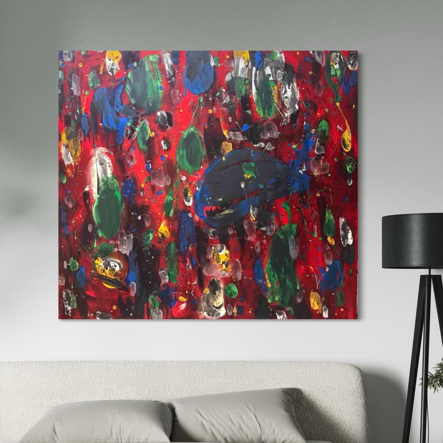 Unfolding Presence Contemporary Art Avant- Garde Original Painting Ready to Hang For Sale 3