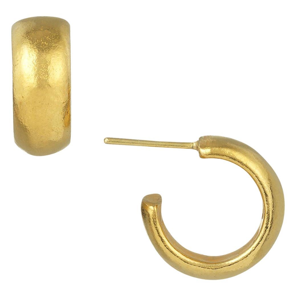 ARA Yellow Gold Huggie Earrings