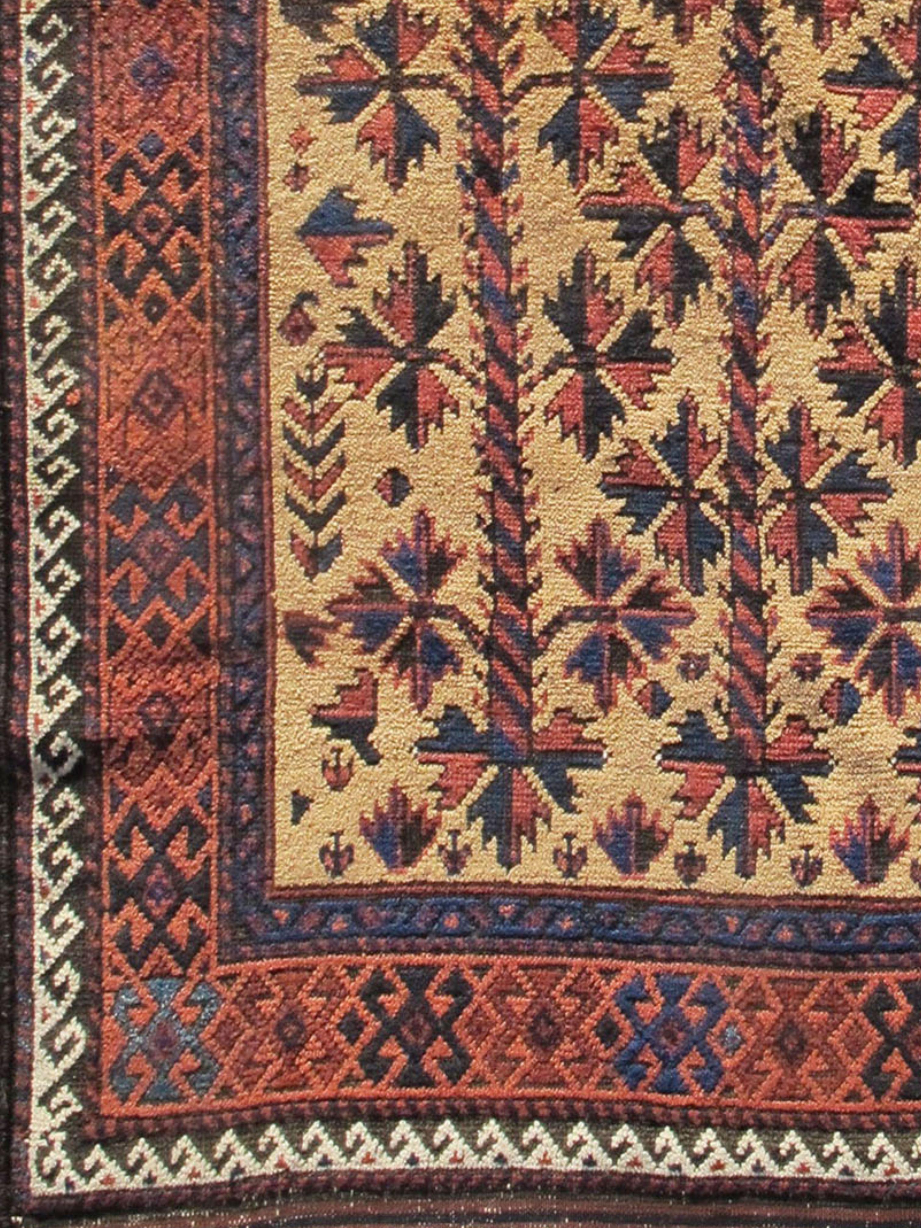 Arabischer Belutschen-Teppich, Ende 19. (Handgeknüpft) im Angebot