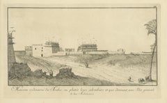 Arab Houses and Pigeon Towers in Egypt – Norden Architectural Engraving, c.1755