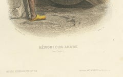 Arab Knife Grinder – Cairo Egypt, Compte-Calix Hand-Colored Print 1853