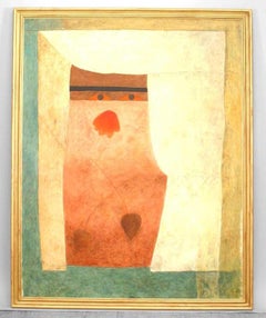 Arab Song Copy Painting, Cubist Design, Hand-Painted, 20th Century