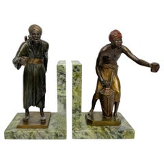 Arab street vendors, cold painted bronze figures, Bruno Zach, c. 1920.