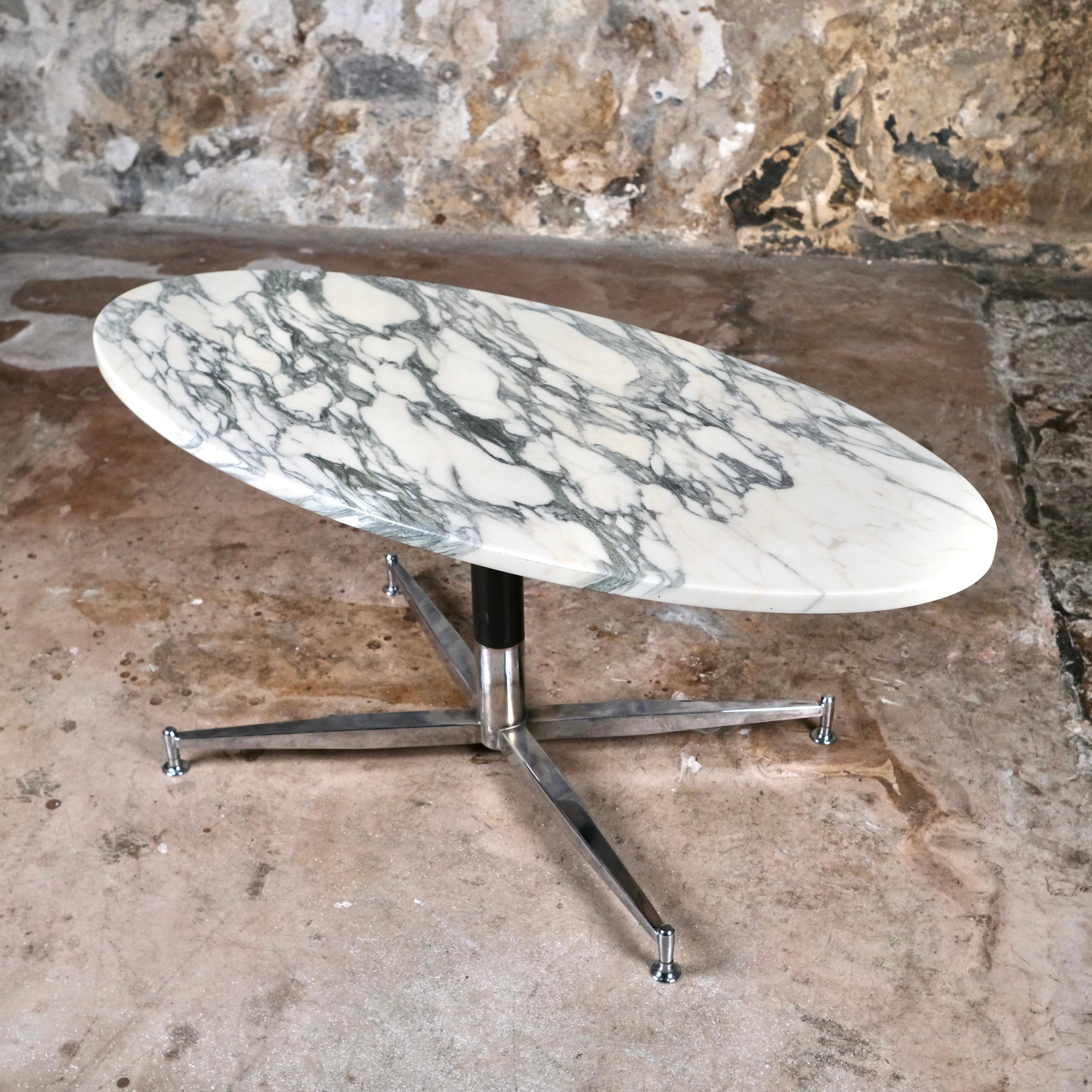 Milieu du XXe siècle Table basse Arabescato de Michel Kin pour Arflex, Italie, années 1960