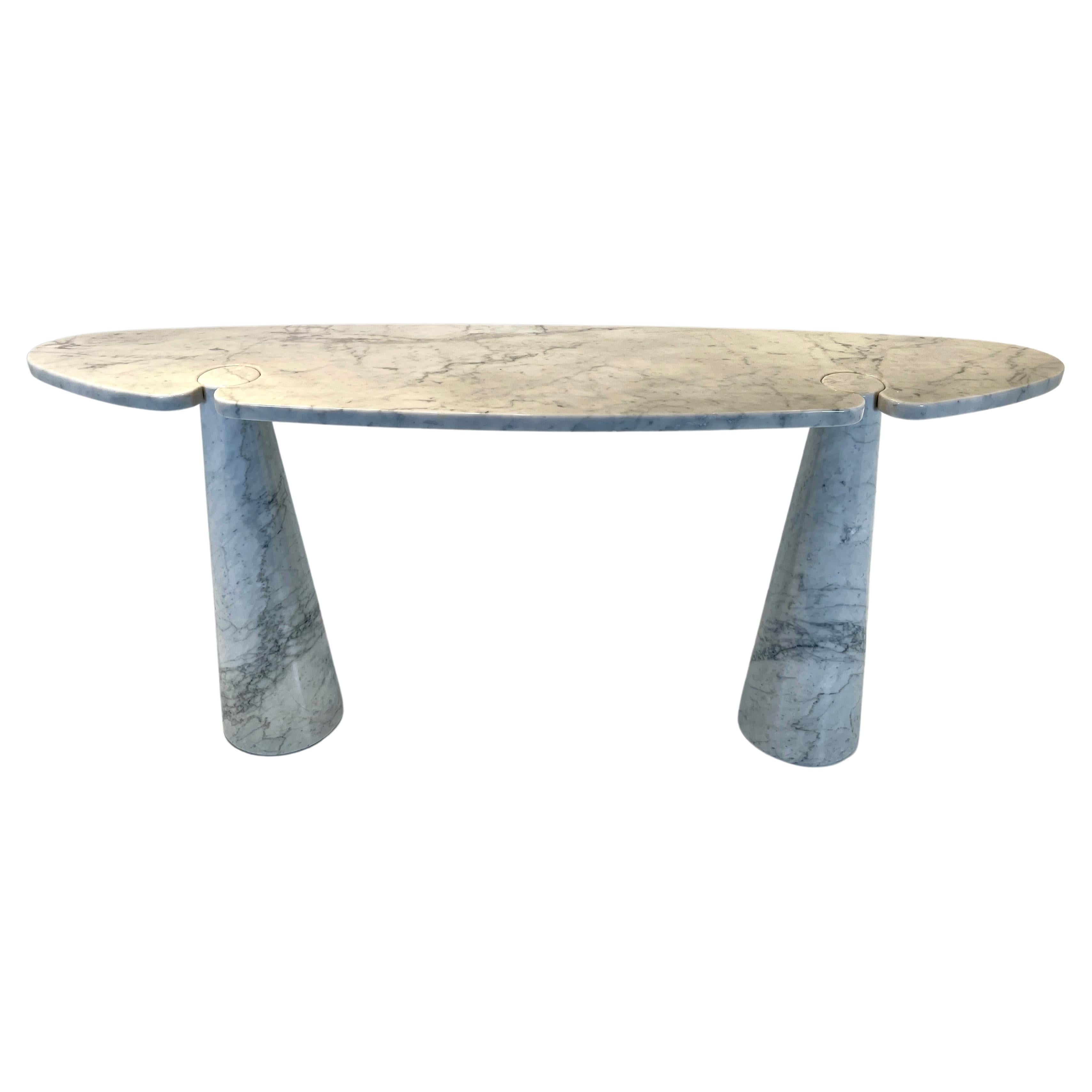 Arabescato marble console table by Angelo Mangiarotti for Ed.Skipper, Italy 1970