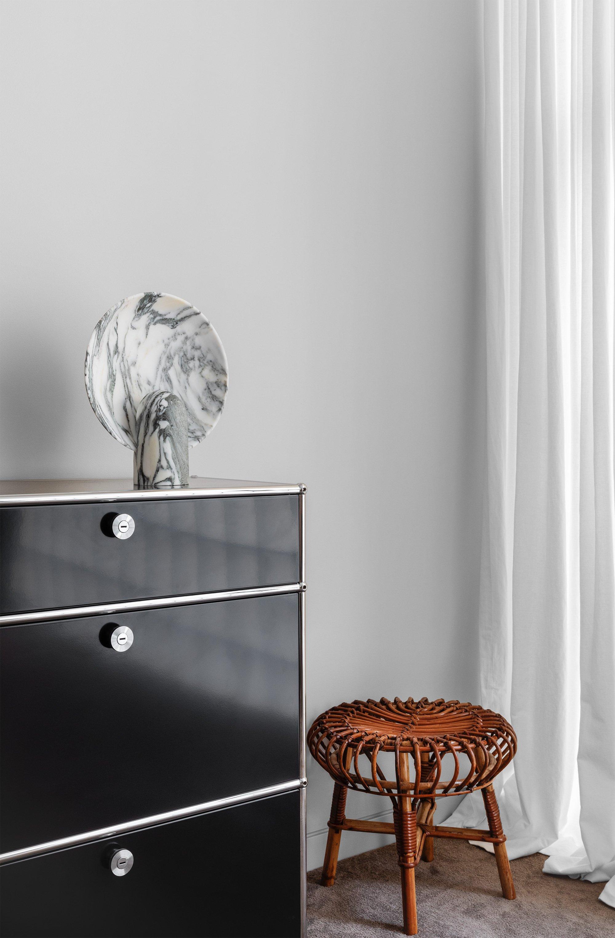 Australian Contemporary Black and White Marble Surface Sconce by Henry Wilson For Sale