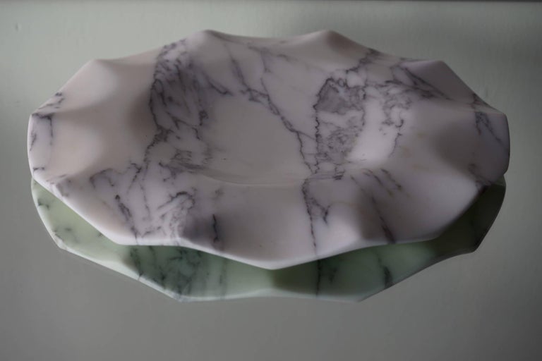 Arabescato Marble Marmo Fluido Centrepiece, Tray In New Condition For Sale In Campobasso, CB