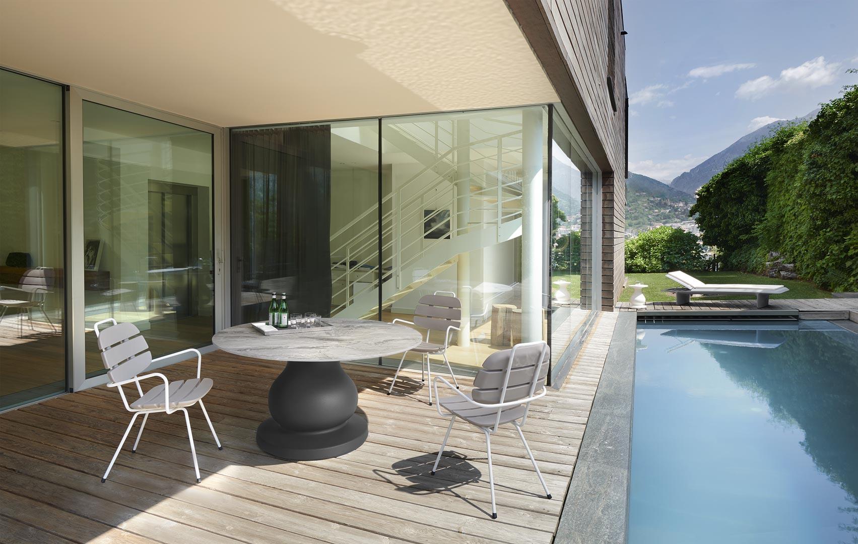 Contemporary Arabescato Ribs Chair by OTTO Studio For Sale