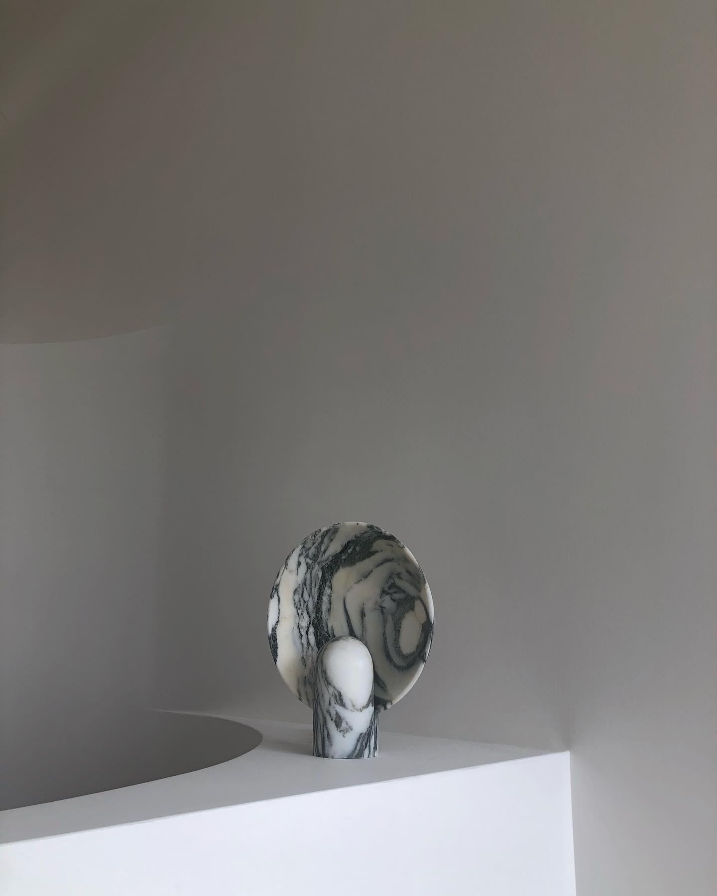 Contemporary Black and White Marble Surface Sconce by Henry Wilson In New Condition For Sale In Geneve, CH