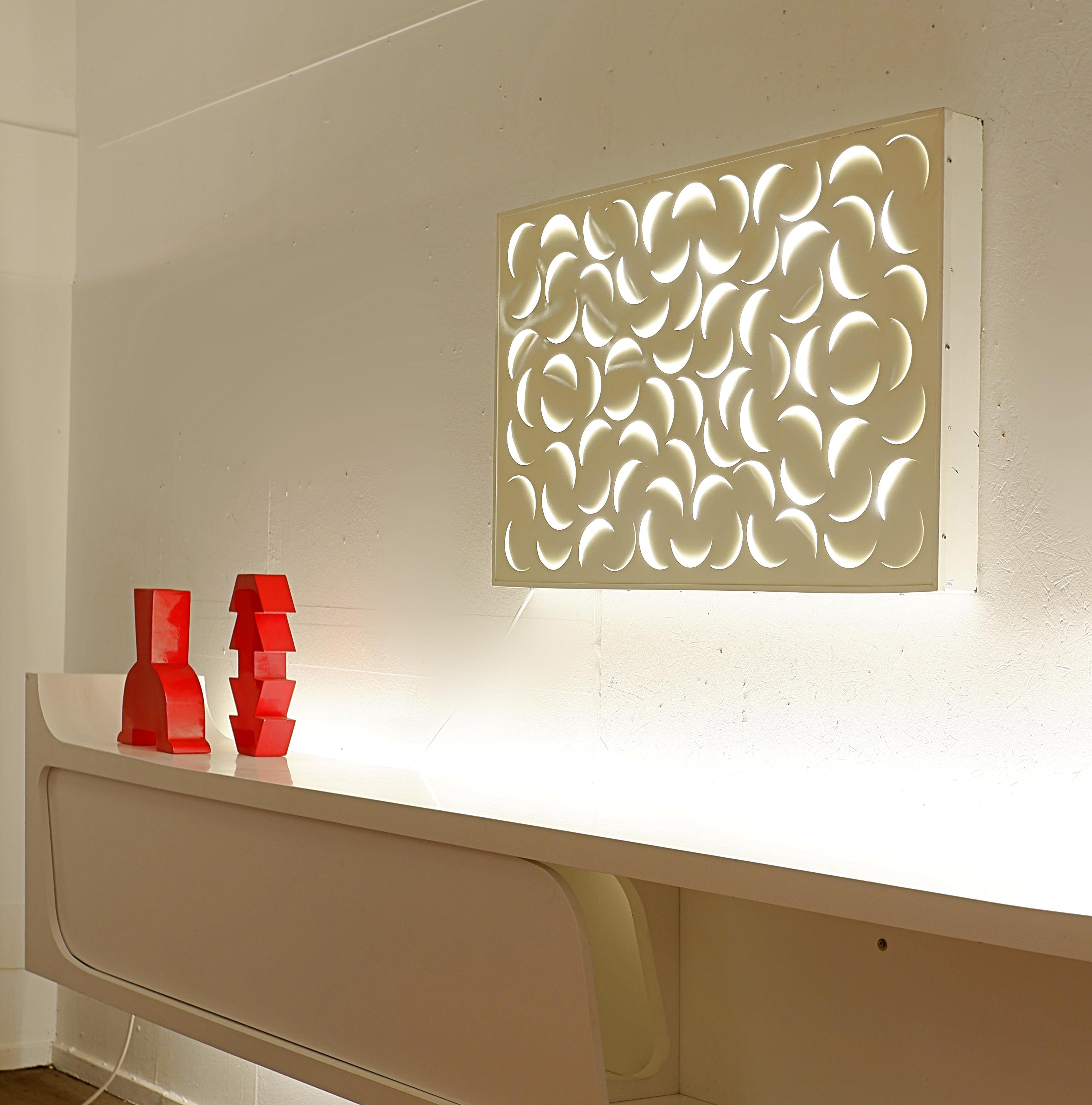 Applique Arabesco bianco, Giacomo Benevelli, Italia, anni '60