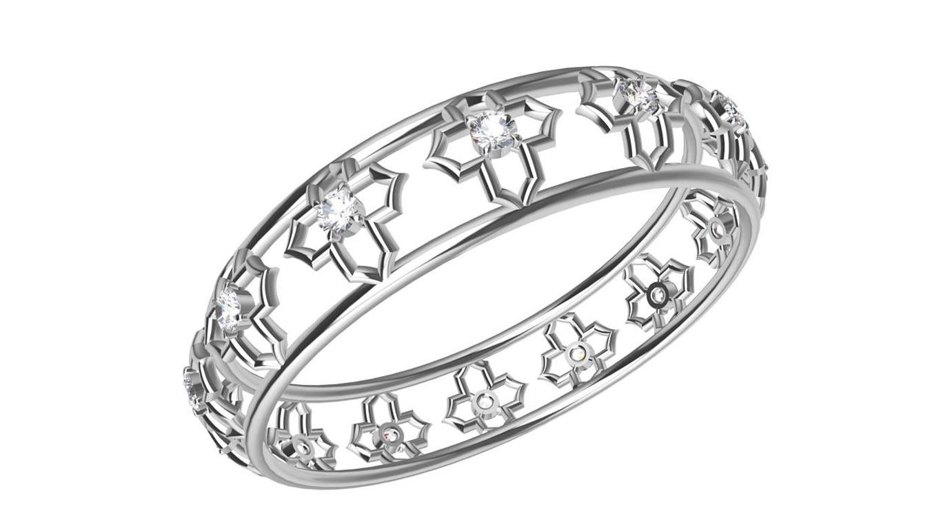 Bracelet Arabesque en or 18 carats et diamants certifiés GIA, 
