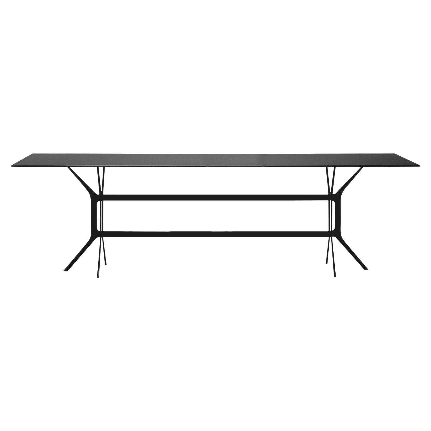 In Stock in Los Angeles, Arabesque Black Dining Table, Made in Italy