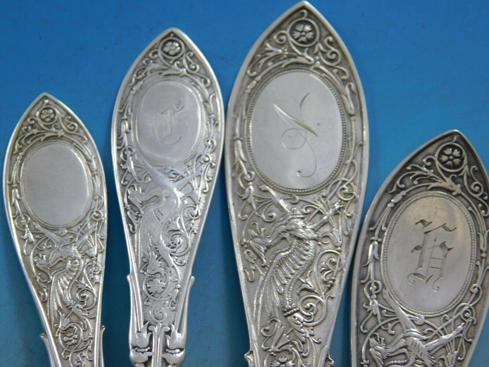 Arabesque by Whiting Sterling Silver Flatware Set 8 Service 56 Pieces Figural 2