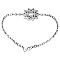 Arabesque Deco Andalusian Style Bracelet in 18kt White Gold
