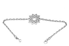 Arabesque Deco Andalusian Style Bracelet in Platinum
