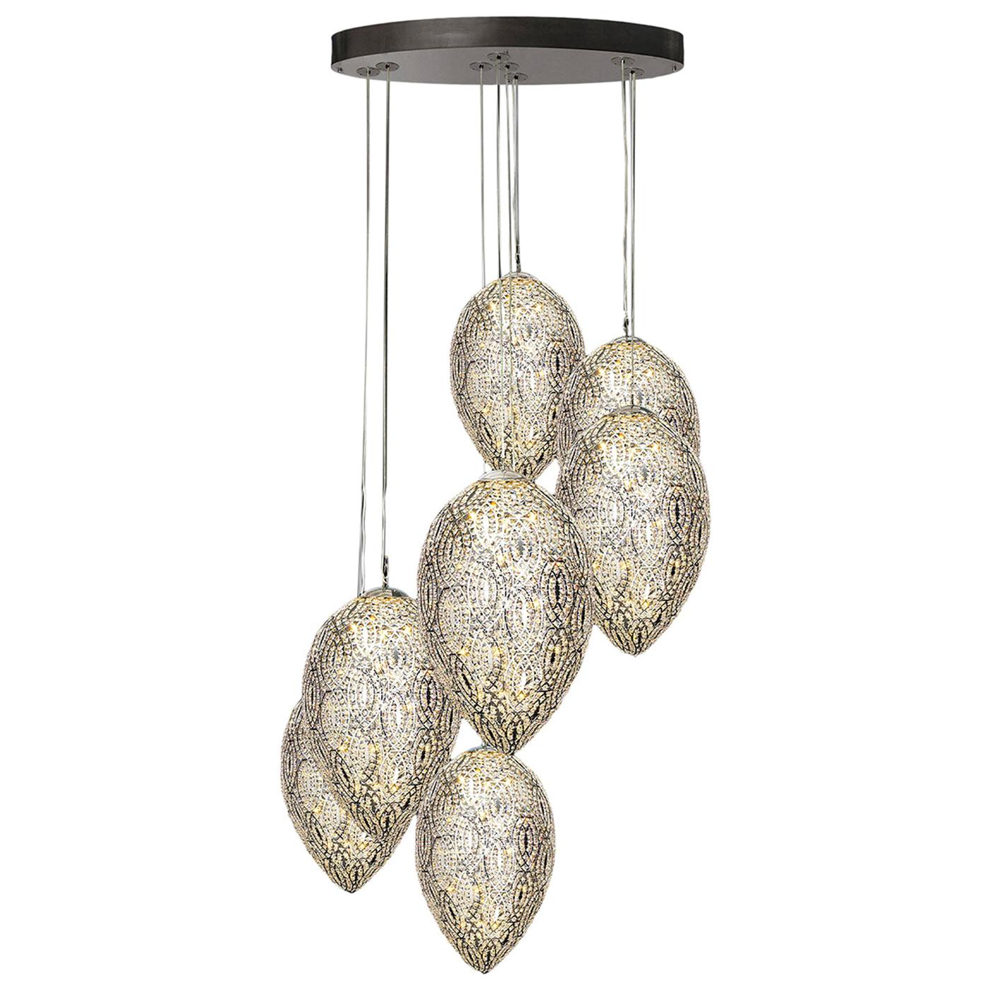 Arabesque Egg 7-Light Pendant Lamp For Sale at 1stDibs